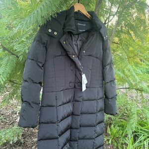 Obosoyo Women's Black Puffer Hooded Coat